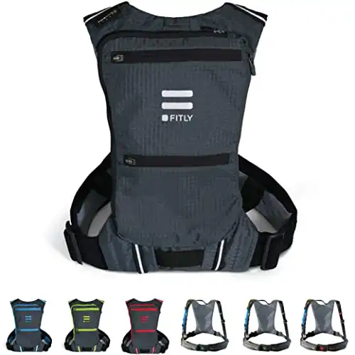 FITLY Minimalist Running Pack For Men & Women - Lightweight Running Vest Phone Holder, Storage, Thoracic Belt