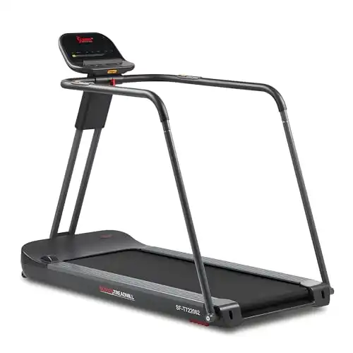 Sunny Health & Fitness Endurance Cardio Running Walking Treadmill with Extended Safety Handrails