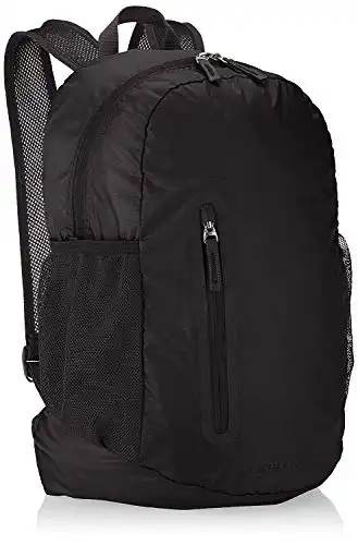 Amazon Basics Lightweight Packable Hiking Travel Day Pack Backpack - 19 x 8 x 13 Inches, 35 Liter, Black