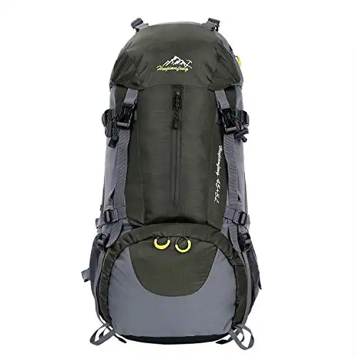 WoneNice 50L(45+5) Waterproof Hiking Backpack - Outdoor Sport Daypack with Rain Cover